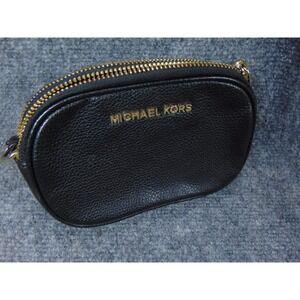 Michael Kors Black and Gold Pebble Leather Bag